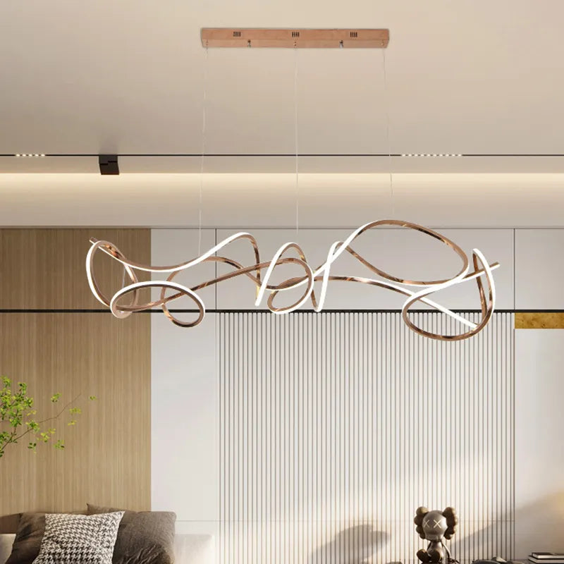 Moderne maison salon décoration lustre or suspension plafonniers salle à manger éclairage intérieur luminaire suspendu