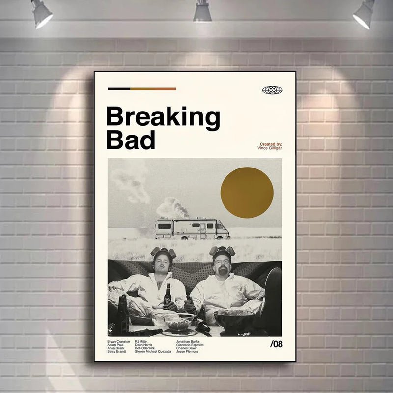 toile art vintage breaking bad décoration murale walter white