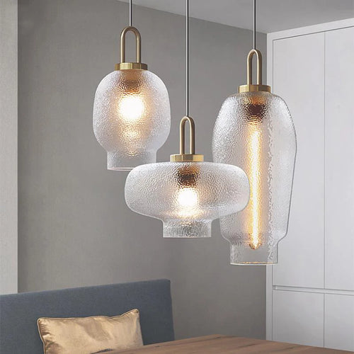 lustre en verre minimaliste au style luxueux et léger - vue 3 sur 10
