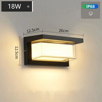 Applique murale LED lampe extérieure étanche en aluminium extérieur applique murale Rgb Tuya Smart Wifi réglable applique murale porche jardin Villa éclairage