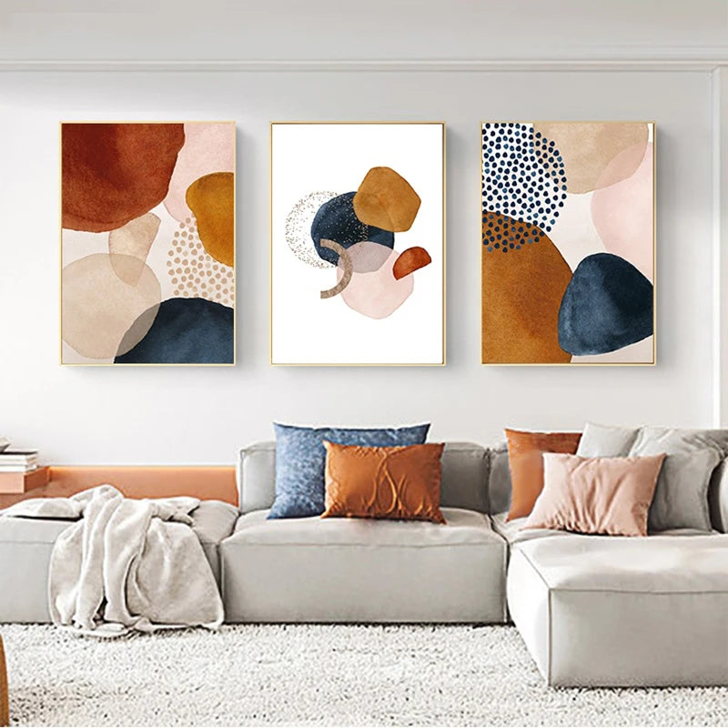 peintures abstraites nordiques sur toile pour décoration et cadeaux