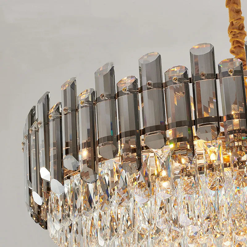 lustre moderne en cristal k9 pour éclairage intérieur - vue 6 sur 13