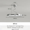 lustre moderne simple style nordique en aluminium avec lumières LED