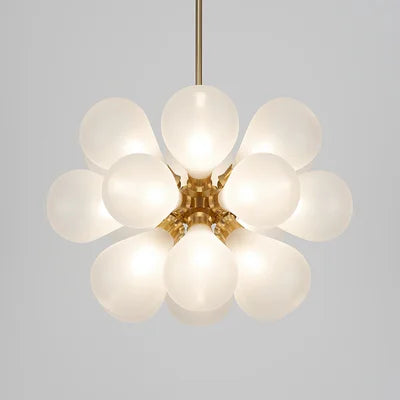 suspension design nordique moderne en verre coloré led décorative