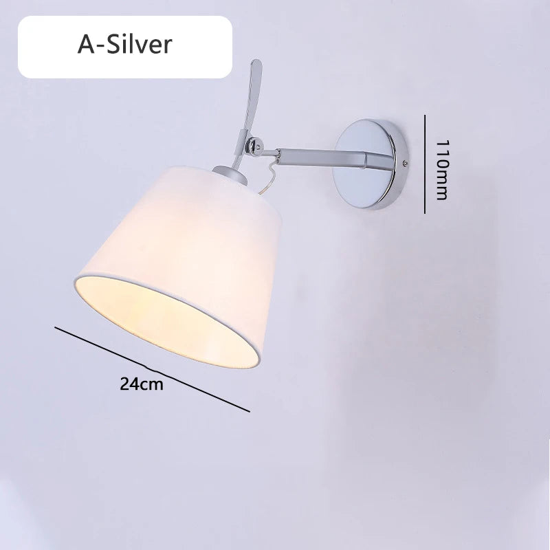 applique murale industrielle nordique pliable avec bras long pivotant - vue 11 sur 11