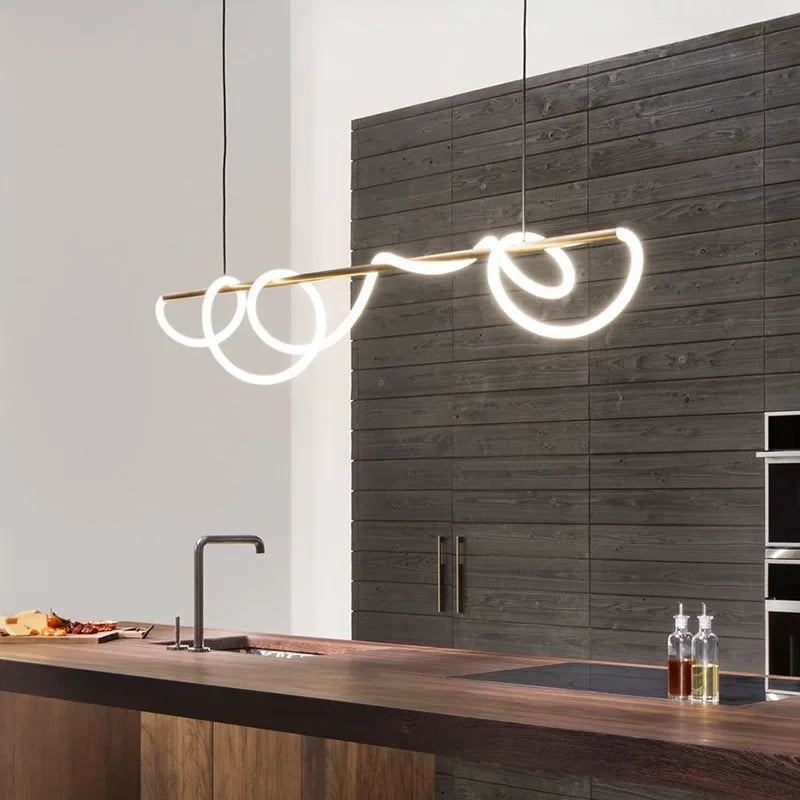 lustre design nordique à led intensité variable pour intérieur