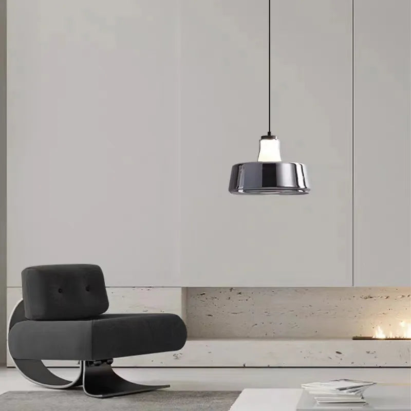 suspension en verre à plusieurs têtes pour intérieur moderne - vue 4 sur 23