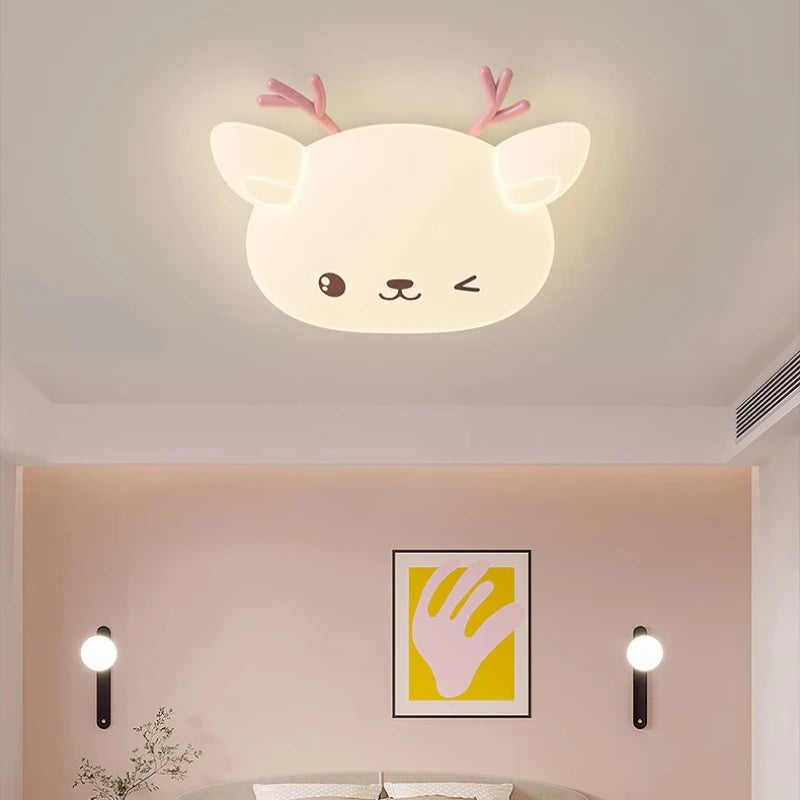 plafonnier nordique faon pour chambre d'enfant moderne et chaleureuse - vue 3 sur 8