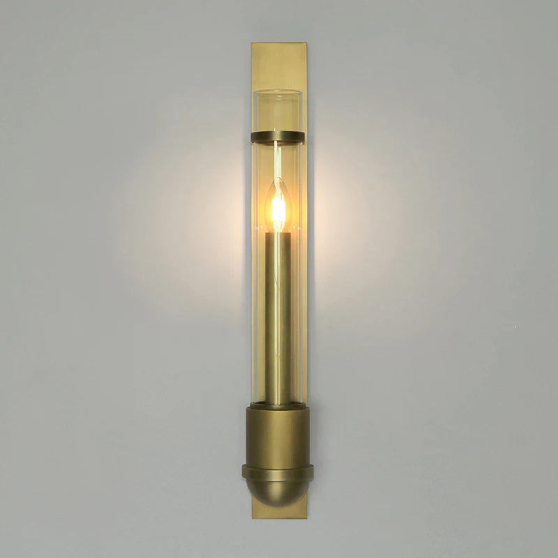 applique murale en acier inoxydable avec tube en verre - vue 6 sur 7