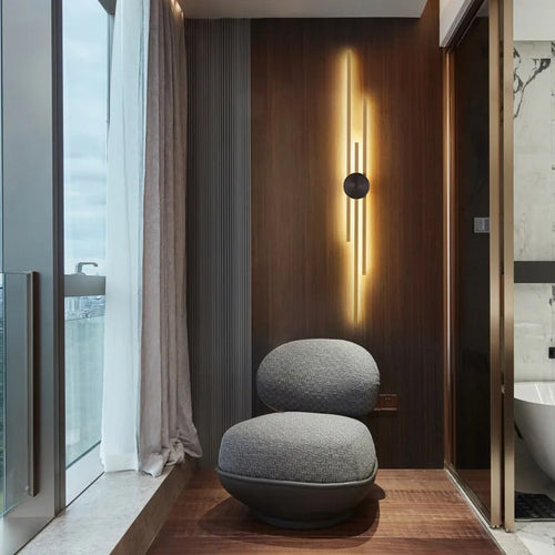 applique murale led minimaliste en laiton pour restaurant - vue 4 sur 18
