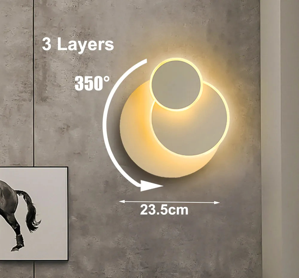 Applique murale LED moderne rotative - vue 9 sur 10