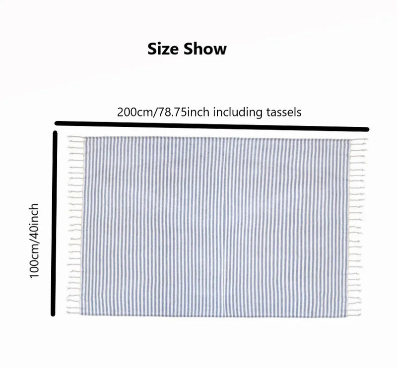 Serviette de plage turque extra large absorbante franges