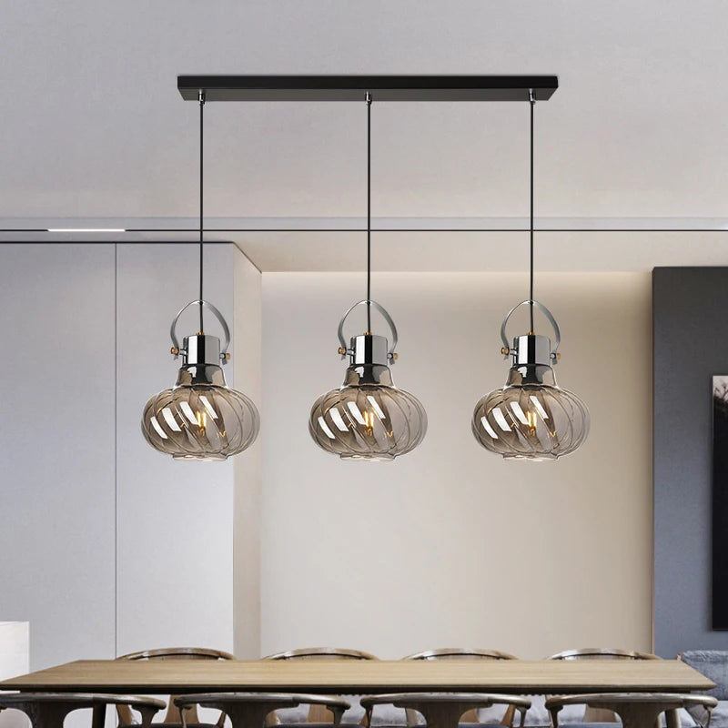 Suspension design en verre nordique décoratives pour loft bar