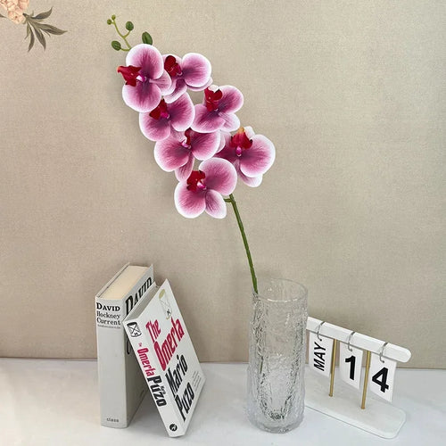 orchidée papillon artificielle 7 têtes décoration florale élégante - vue 39 sur 40