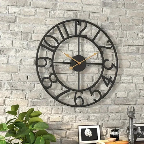 horloge murale rétro en métal décoration créative pour votre intérieur - vue 3 sur 8