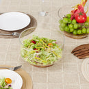 Bol fruits verre base bois design moderne salon