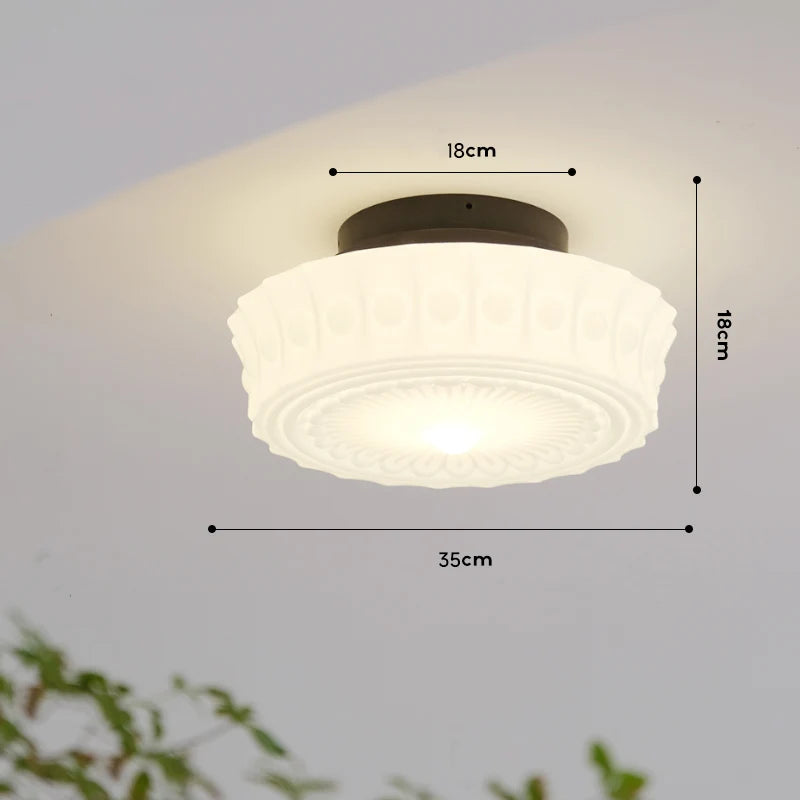 lustre rétro en verre style français pour intérieur élégant - vue 8 sur 8