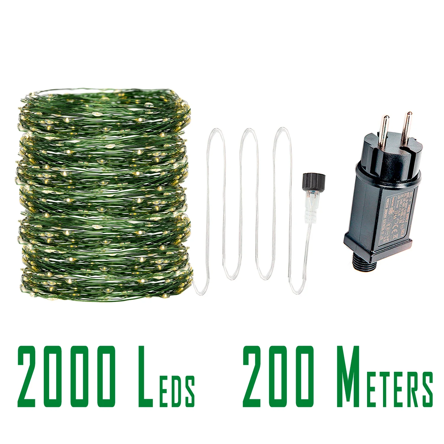 guirlande lumineuse 1600 led pour décoration extérieure et événements festifs - vue 5 sur 8
