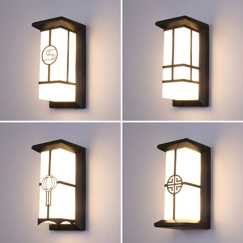 applique murale extérieure étanche abs pour éclairage de jardin - vue 2 sur 15