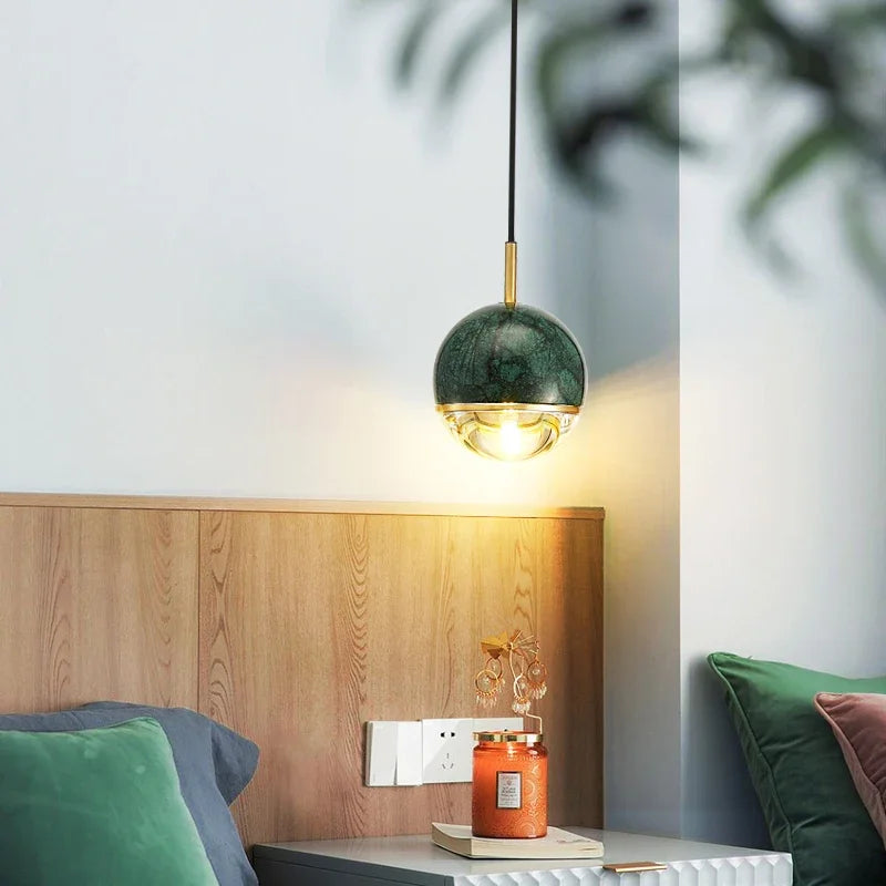 lustre en marbre moderne pour intérieur élégant design nordique - vue 3 sur 24