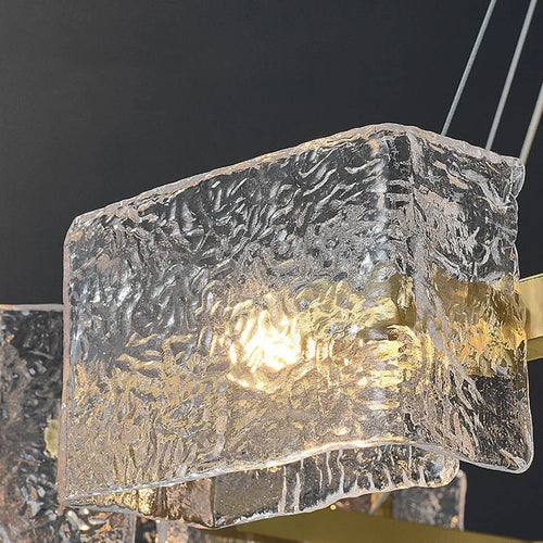 lustre en verre motif eau pour décoration intérieure style créatif - vue 6 sur 12