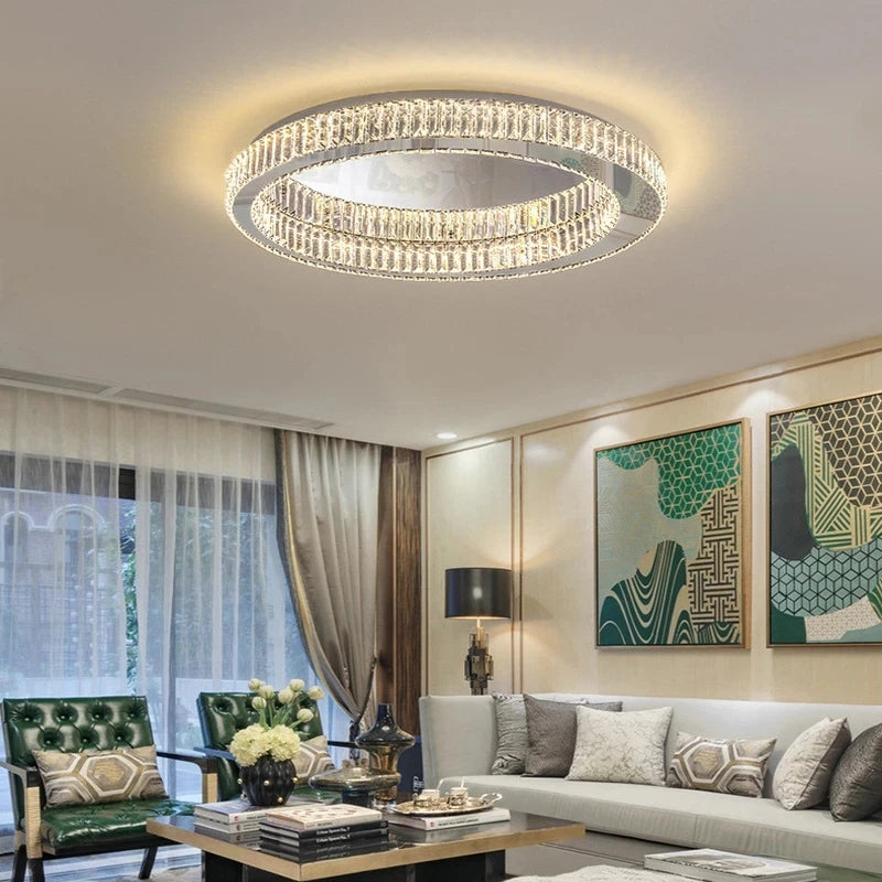 2024 Originality Personality Luxury Crystal Chandelier Lighting For Living Room Bedroom Study Crystal Ceiling Lamp - vue 6 sur 12