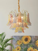 lustre en cristal de luxe rétro pour intérieur élégant