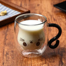 Mug chat double paroi verre isolant 250ml mignon