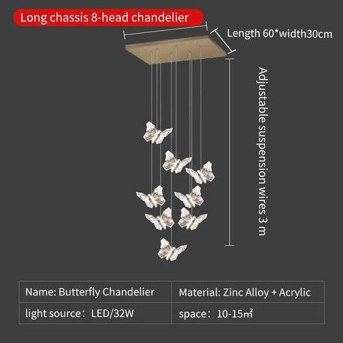 suspension en cristal nordique à led pour décoration moderne