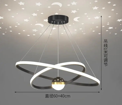 suspension design ronde en led pour décoration moderne