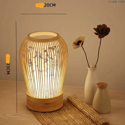 Lampe de Table japonaise Tatami Club Zen - vue 8 sur 13