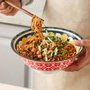 ensemble 4 bols ceramique boheme motifs soupe 20cm