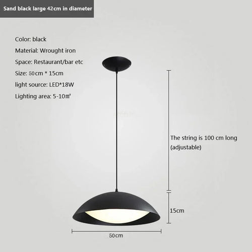 suspension moderne en fer minimaliste pour intérieur