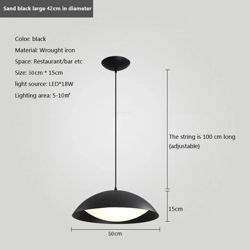 suspension moderne en fer minimaliste pour intérieur