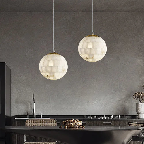 suspension en marbre naturel design moderne pour décoration intérieure - vue 3 sur 6