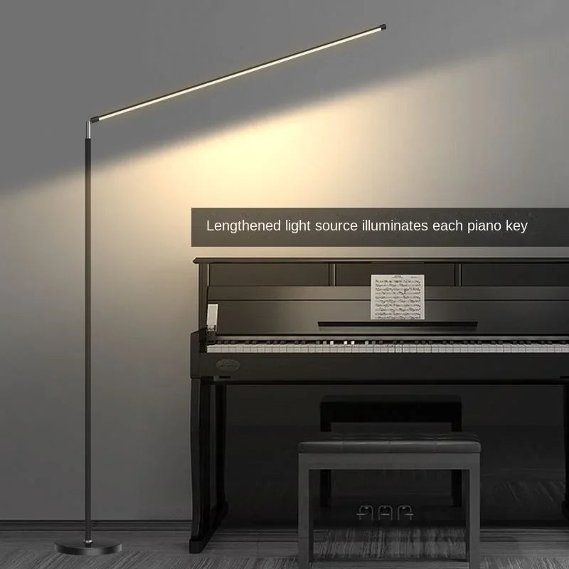 Minimalisme lampadaire LED Super lumineux lampe de lecture salon chambre chevet lampe verticale sol Piano luminaire