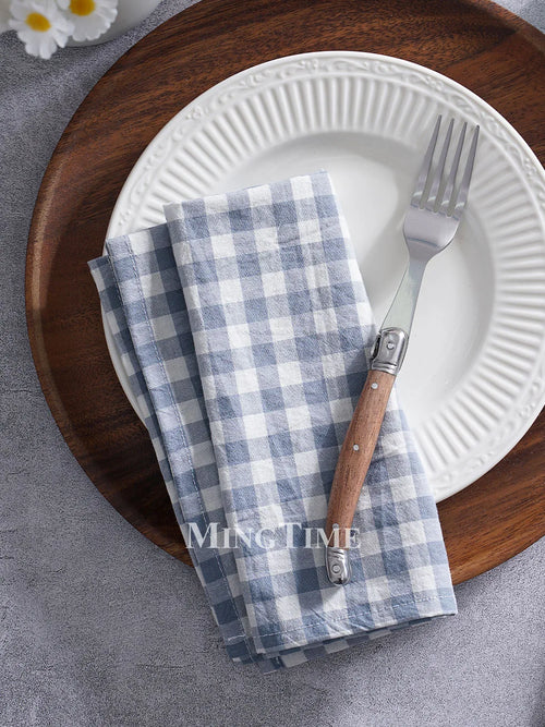 Serviette de table vichy coton style champetre lavable
