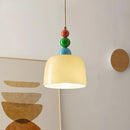 lustre en bois et verre pour bar maison avec led intégrée