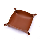 plateau pliable en cuir pour rangement divers et décoration