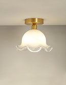plafonnier moderne en verre antique et laiton unique et minimaliste
