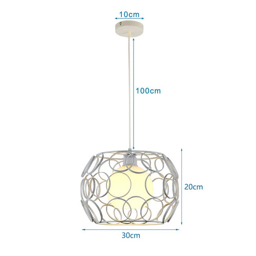 lustre industriel rétro en fer avec lumière led moderne - vue 11 sur 12