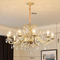 lustre en cristal vintage avec bougie led pour un éclairage élégant