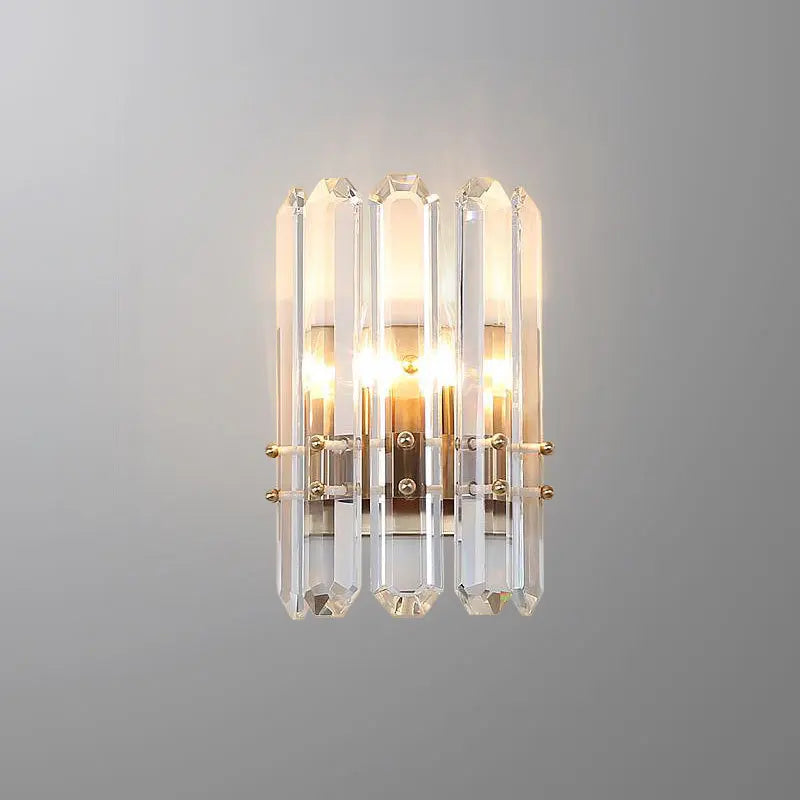 applique murale moderne mini cristal led prisme luminaire