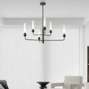 lustre simple et moderne en laiton avec boule en acrylique
