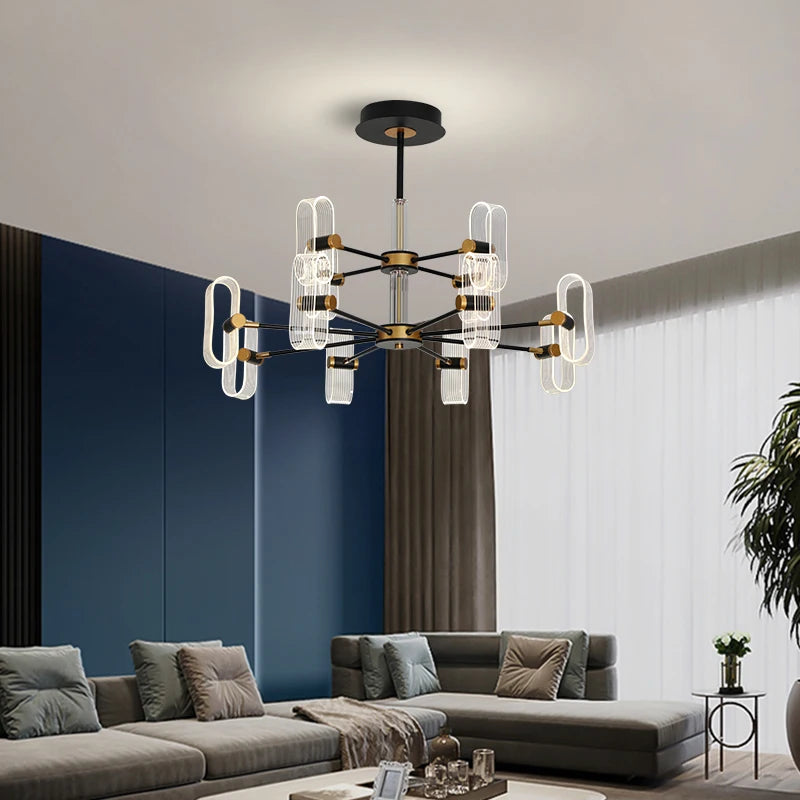lustre moderne créatif luxe pour éclairage d'ambiance - vue 5 sur 10