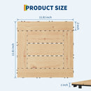 Dalles terrasse bois acacia 12x12 pouces antiderapantes clipsables