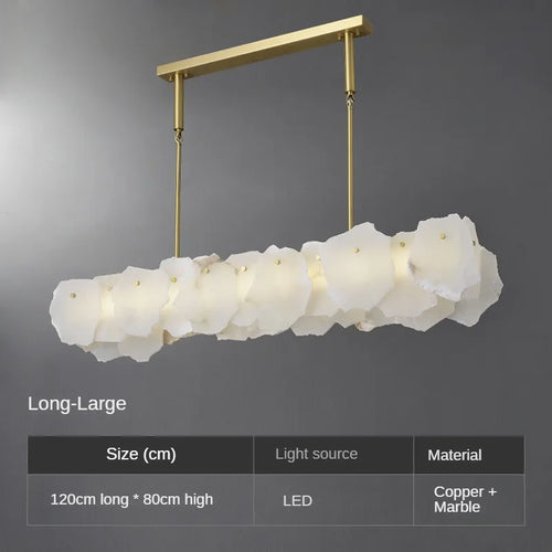 lustre en marbre naturel en cuivre pour décoration intérieure élégante - vue 10 sur 10