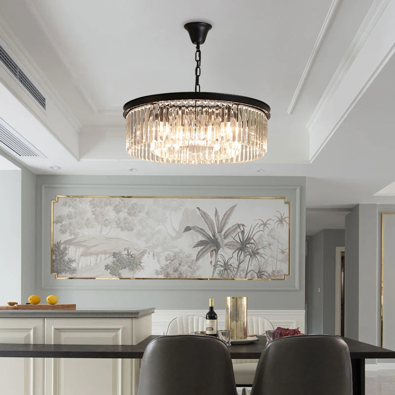 lustre en cristal suspendu pour éclairage intérieur design élégant - vue 2 sur 22