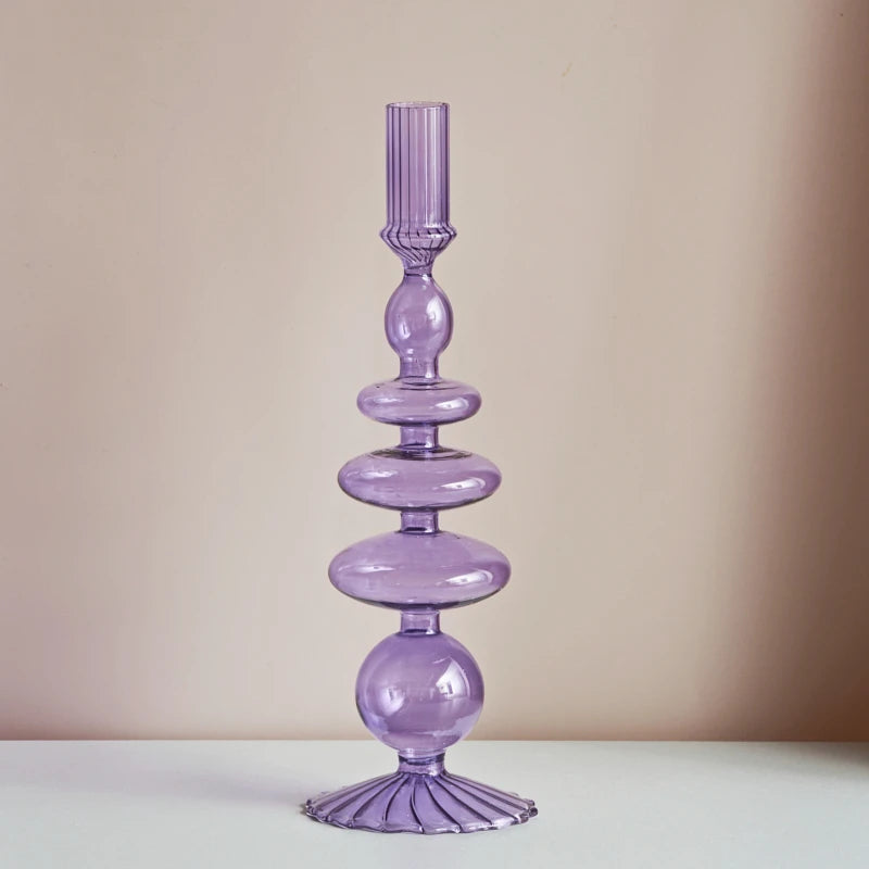 bougeoirs en verre pour décoration de mariage et cadeau Noël - vue 14 sur 24