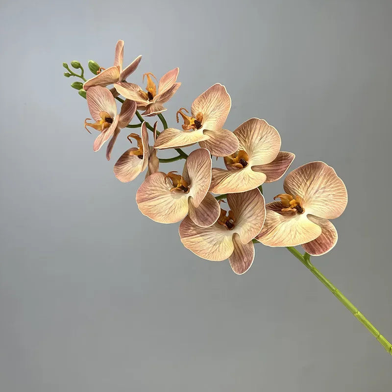fleurs artificielles orchidée papillon en coton et silicone décoratives